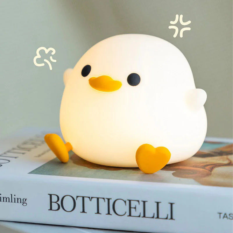 Doudou Duck Silicone Night Light Alarm Lamp