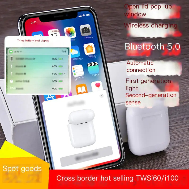 Bluetooth 5.0 TWS Earbuds with Wireless Charging